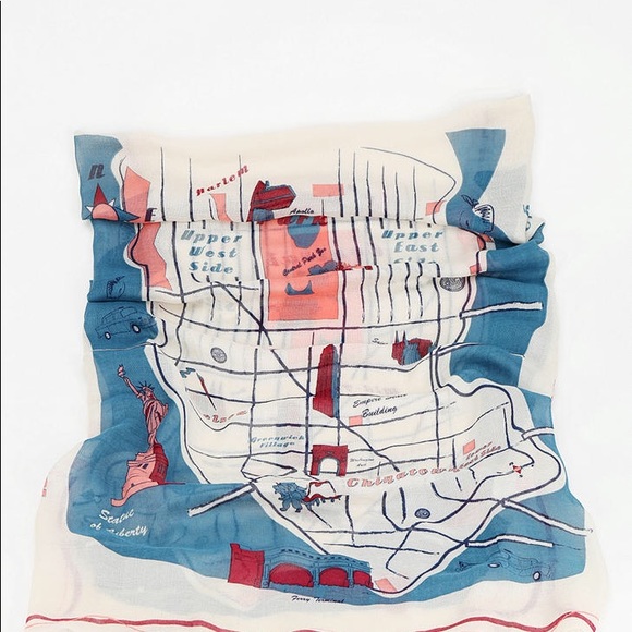 Urban Outfitters Accessories - Urban Outfitters New York Map Scarf